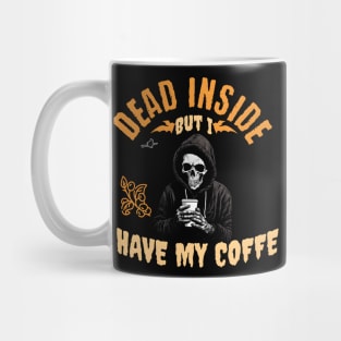 Halloween skeleton drinking coffee Mug